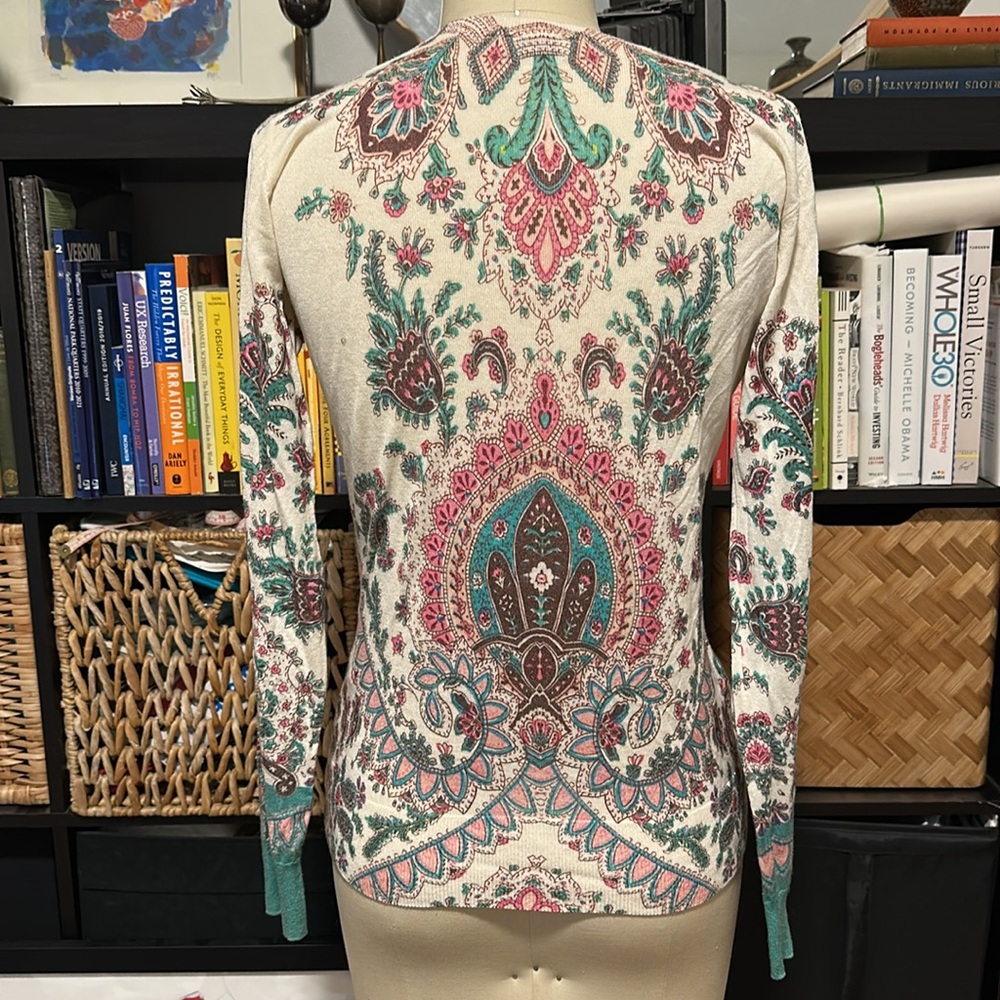 Etro paisley print v neck printed sweater - Picture 4 of 5
